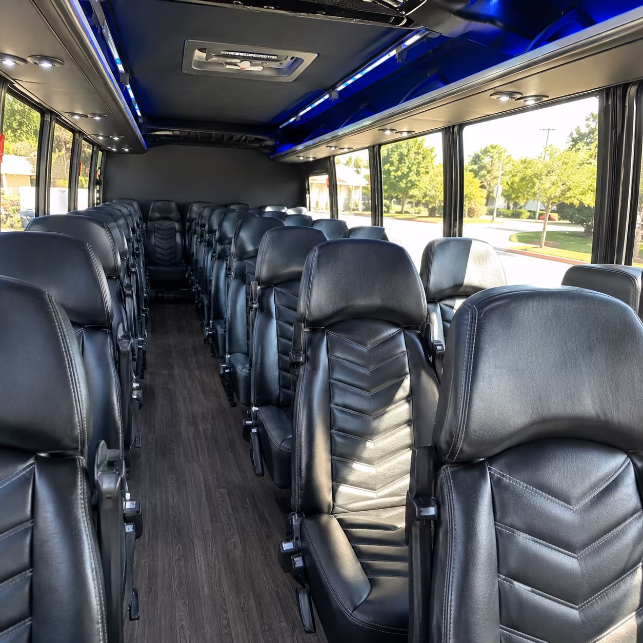 hartford 28 passenger minibus interior