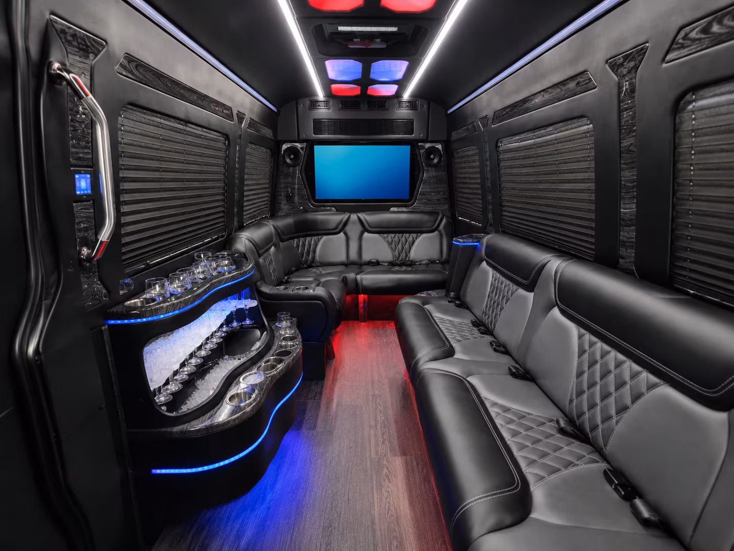 hartford 50 passenger party bus inside
