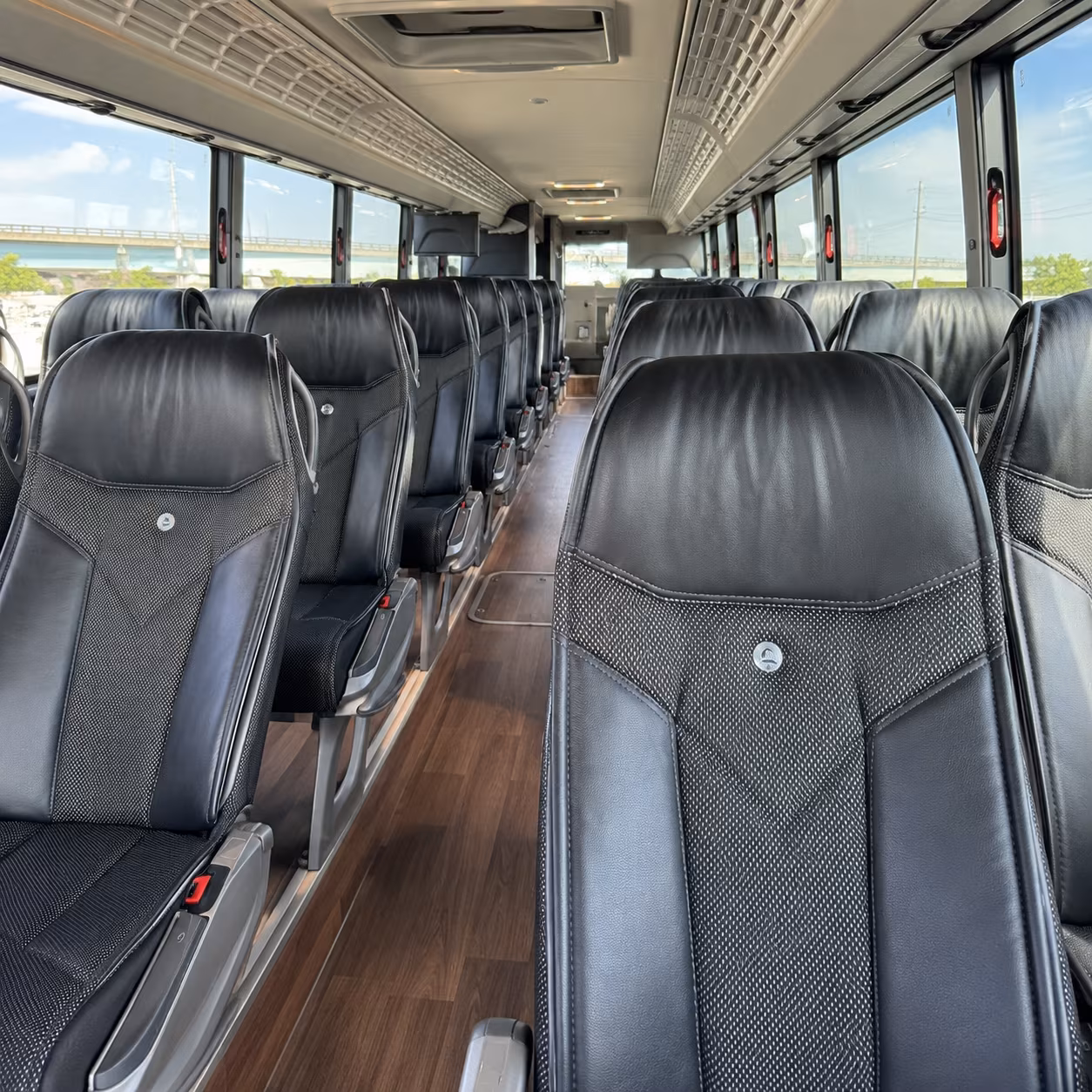 hartford 56 passenger charter bus inside