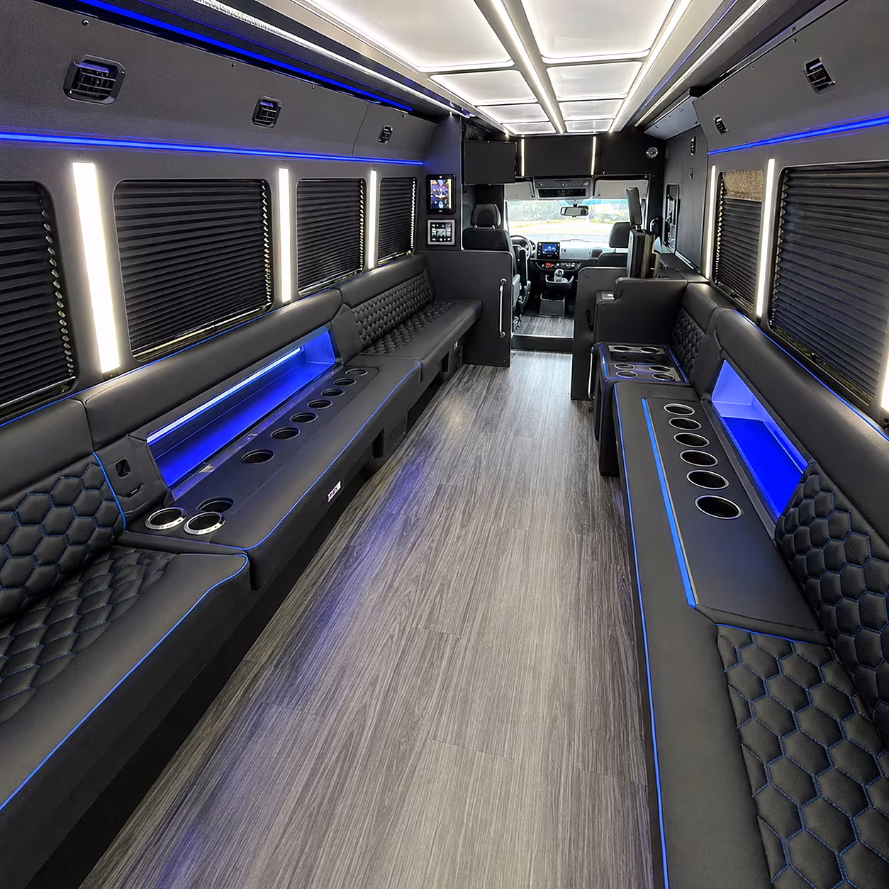 hartford party bus rental interior